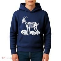 Goat Skeleton Birthday Halloweens Wo Kids Hoodie thumb 4