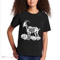 Goat Skeleton Birthday Halloweens Wo Kids T-Shirt thumb 2