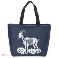 Goat Skeleton Birthday Halloweens Wo Tote Bag thumb 0