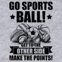 Go Sports Ball Funny Fun Sporting Meaningful Gift Women's Racerback Cropped Tank thumb 2