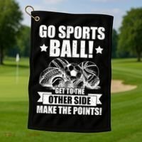 Go Sports Ball Funny Fun Sporting Meaningful Gift Golf Towel thumb 1