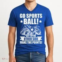 Go Sports Ball Funny Fun Sporting Meaningful Gift V-Neck T-Shirt thumb 2