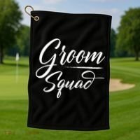 Groom Squad Bachelor Party Groom Wedding Gift Golf Towel thumb 1