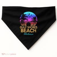 Gulf Shores Beach Alabama Spring Break Vacation Trip Graphic USA-Made Doggie Bandana thumb 0