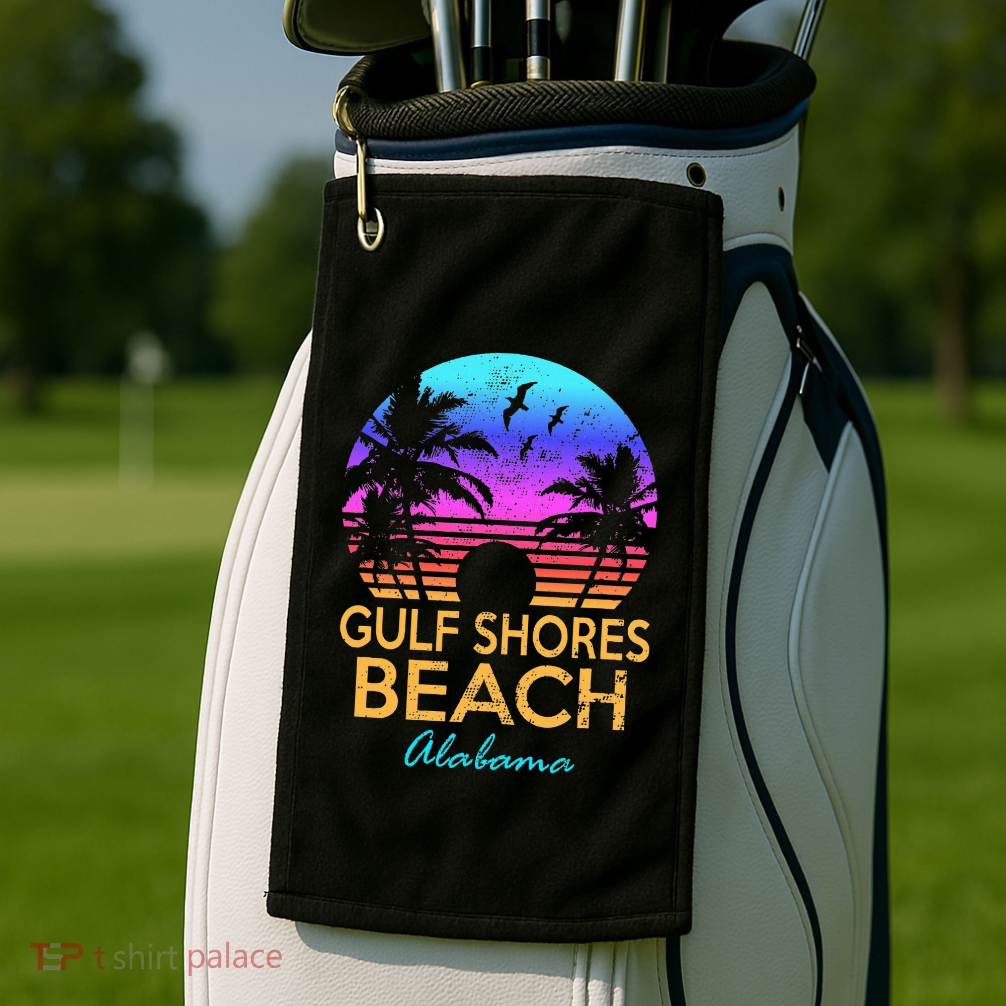 Gulf Shores Beach Alabama Spring Break Vacation Trip Graphic Golf Towel