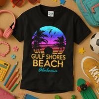 Gulf Shores Beach Alabama Spring Break Vacation Trip Graphic Kids T-Shirt thumb 3