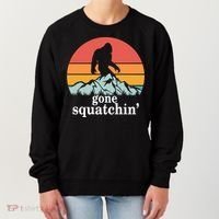 Gone Squatchin Bigfoot Mountain Retro Style Gift Women's Sweatshirt thumb 0