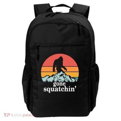 Gone Squatchin Bigfoot Mountain Retro Style Gift Backpack