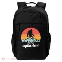 Gone Squatchin Bigfoot Mountain Retro Style Gift Backpack thumb 0