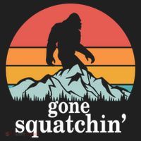 Gone Squatchin Bigfoot Mountain Retro Style Gift Beanie thumb 2