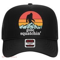 Gone Squatchin Bigfoot Mountain Retro Style Gift Hat thumb 0