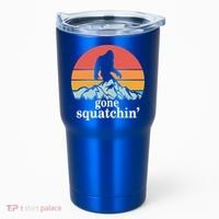 Gone Squatchin Bigfoot Mountain Retro Style Gift Tumbler thumb 0