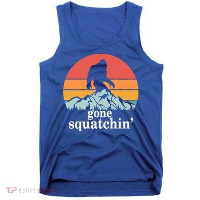 Gone Squatchin Bigfoot Mountain Retro Style Gift Tank Top