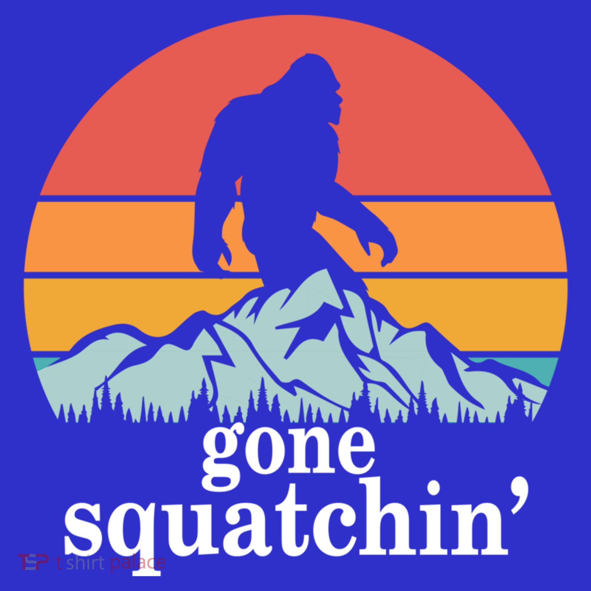 Gone Squatchin Bigfoot Mountain Retro Style Gift Toddler T-Shirt
