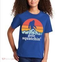 Gone Squatchin Bigfoot Mountain Retro Style Gift Kids T-Shirt thumb 2