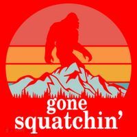 Gone Squatchin Bigfoot Mountain Retro Style Gift Santa Hat thumb 1