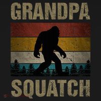 Grandpa Squatch Bigfoot Grandpa Sasquatch Yeti Family Sweatshirt thumb 3