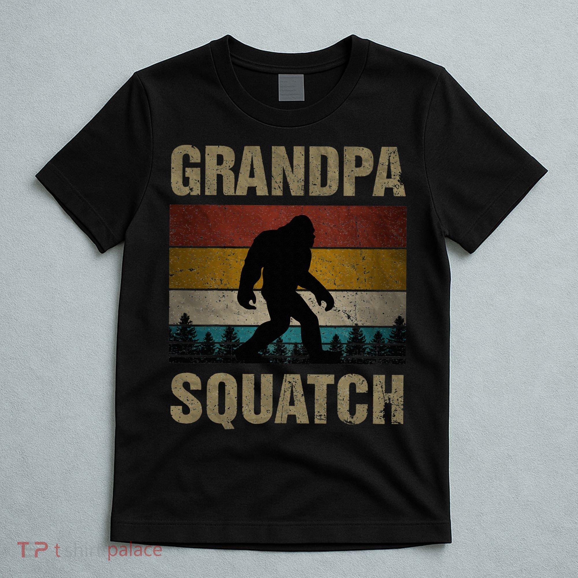 Grandpa Squatch Bigfoot Grandpa Sasquatch Yeti Family T-Shirt