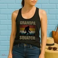 Grandpa Squatch Bigfoot Grandpa Sasquatch Yeti Family Women's Tank Top thumb 2