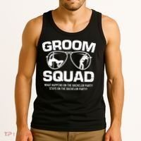 Groom Squad Bucks Groom Groomsmen Bachelor Party Tank Top thumb 3