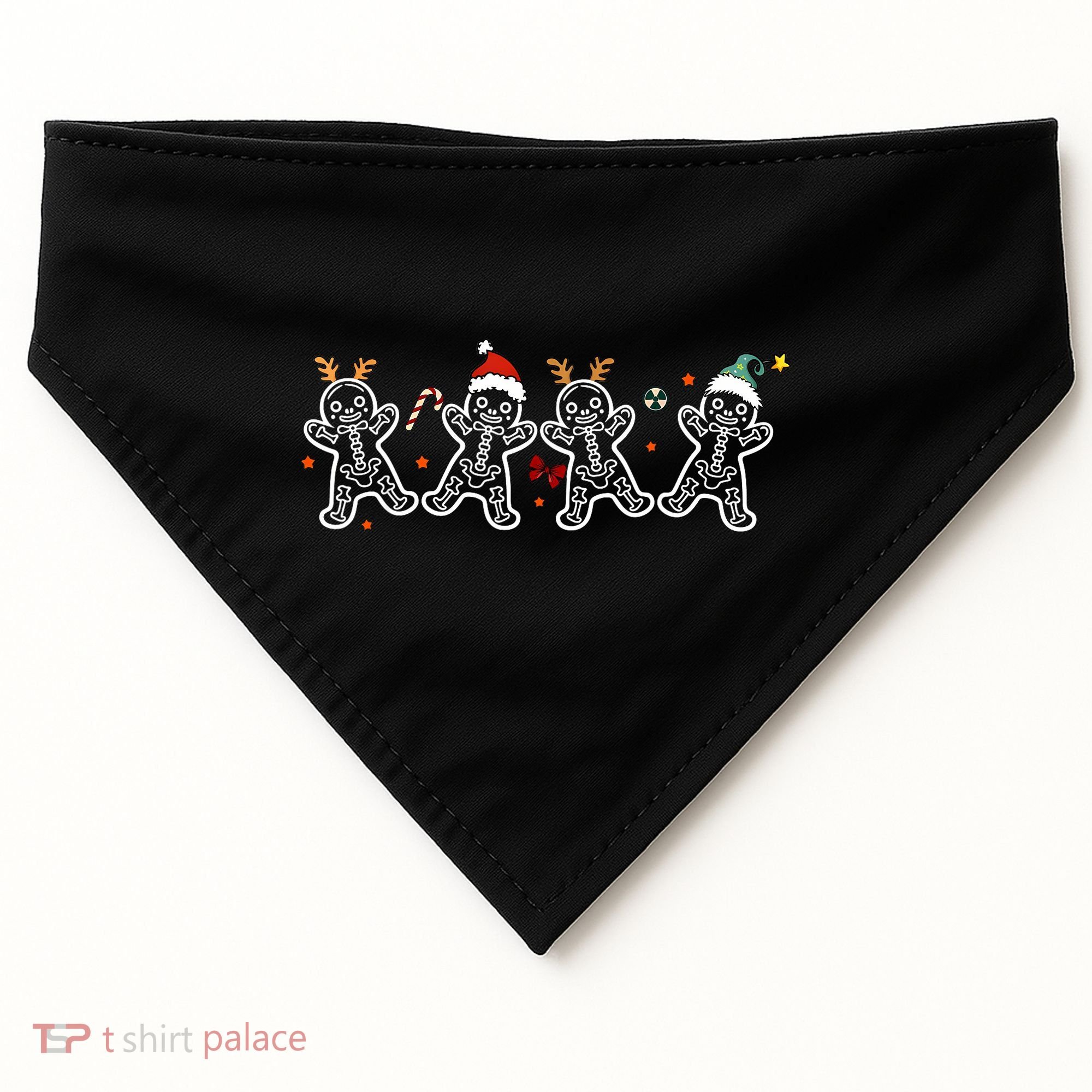 Gingerbread Skeleton Christmas Radiology Shir Xray Tech USA-Made Doggie Bandana