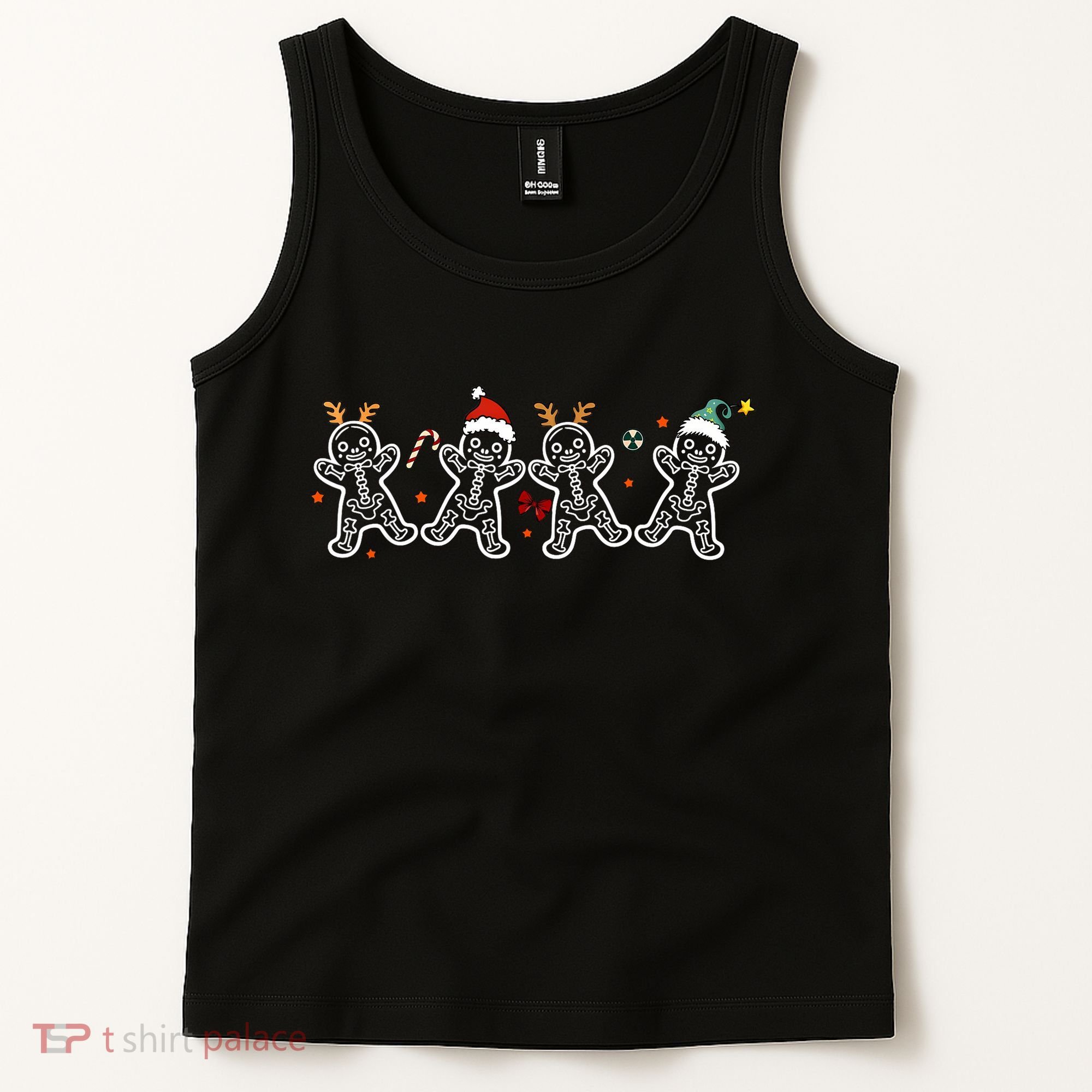 Gingerbread Skeleton Christmas Radiology Shir Xray Tech Tank Top