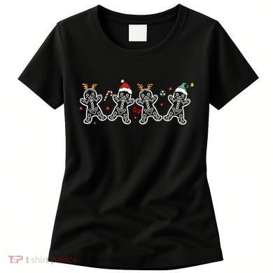 Gingerbread Skeleton Christmas Radiology Shir Xray Tech Women's T-Shirt