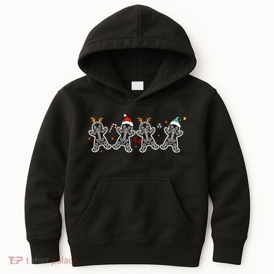 Gingerbread Skeleton Christmas Radiology Shir Xray Tech Kids Hoodie