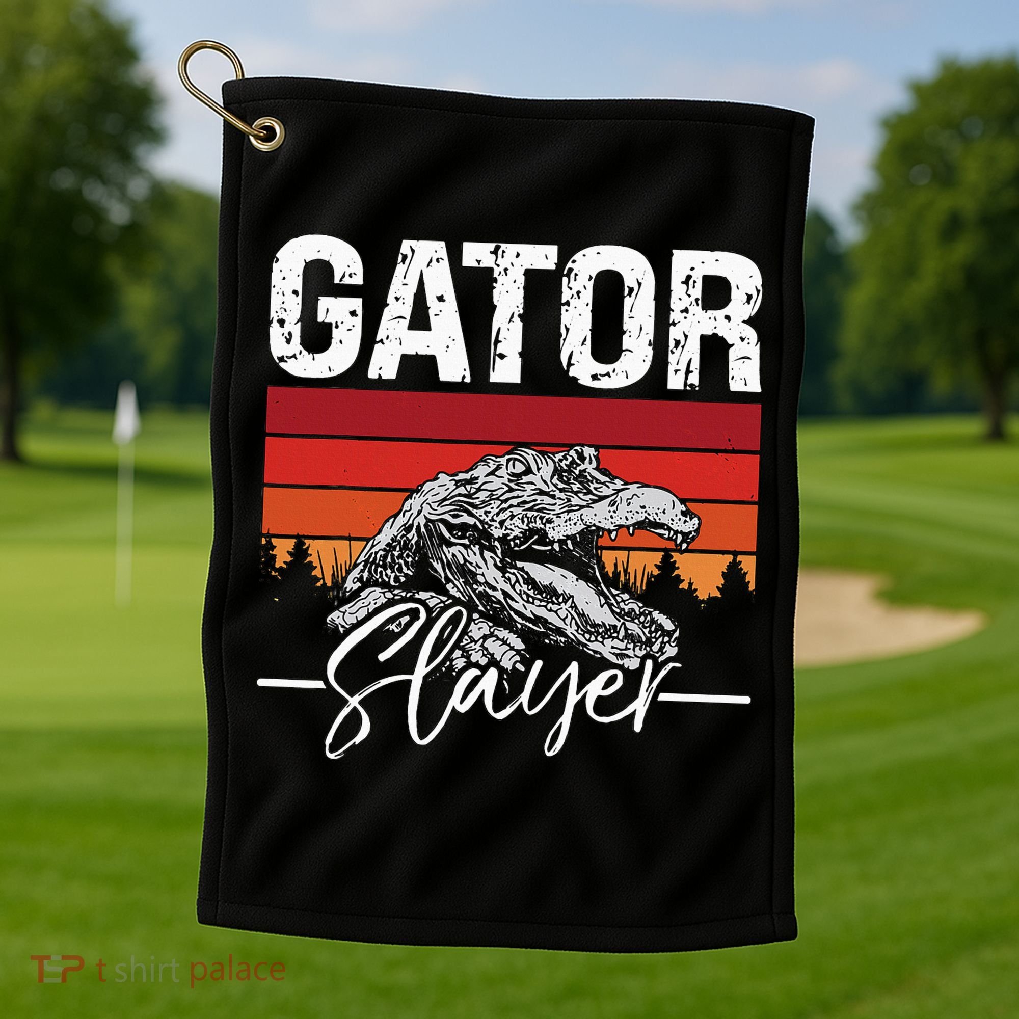 Gator S.L.A.Y.E.R Crocodiles Gator Hunting Alligator Hunting Golf Towel