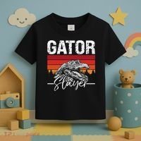 Gator S.L.A.Y.E.R Crocodiles Gator Hunting Alligator Hunting Toddler T-Shirt thumb 3