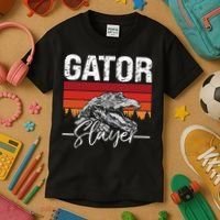 Gator S.L.A.Y.E.R Crocodiles Gator Hunting Alligator Hunting Kids T-Shirt thumb 3