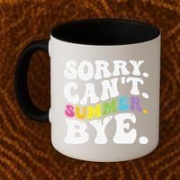 Groovy Sorry Cant Summer Bye Teacher Last Day Of School Coffee Mug thumb 2