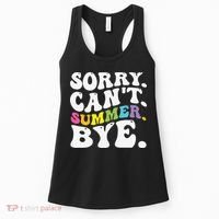 Groovy Sorry Cant Summer Bye Teacher Last Day Of School Women's Tank Top thumb 0
