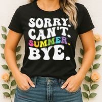 Groovy Sorry Cant Summer Bye Teacher Last Day Of School Women's T-Shirt thumb 2