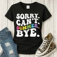 Groovy Sorry Cant Summer Bye Teacher Last Day Of School Women's T-Shirt thumb 3