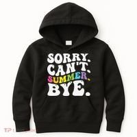 Groovy Sorry Cant Summer Bye Teacher Last Day Of School Kids Hoodie thumb 0