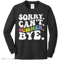 Groovy Sorry Cant Summer Bye Teacher Last Day Of School Kids Long Sleeve Shirt thumb 0