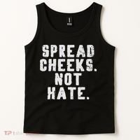 Gym Spread Cheeks Not Hate Funny Workout Fitness Women Tank Top thumb 2