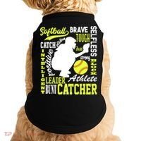 Girls Softball Catcher Great Traits Of A Catcher Funny Gift Doggie Tank thumb 0