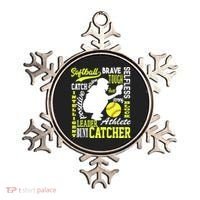 Girls Softball Catcher Great Traits Of A Catcher Funny Gift Ornament thumb 0