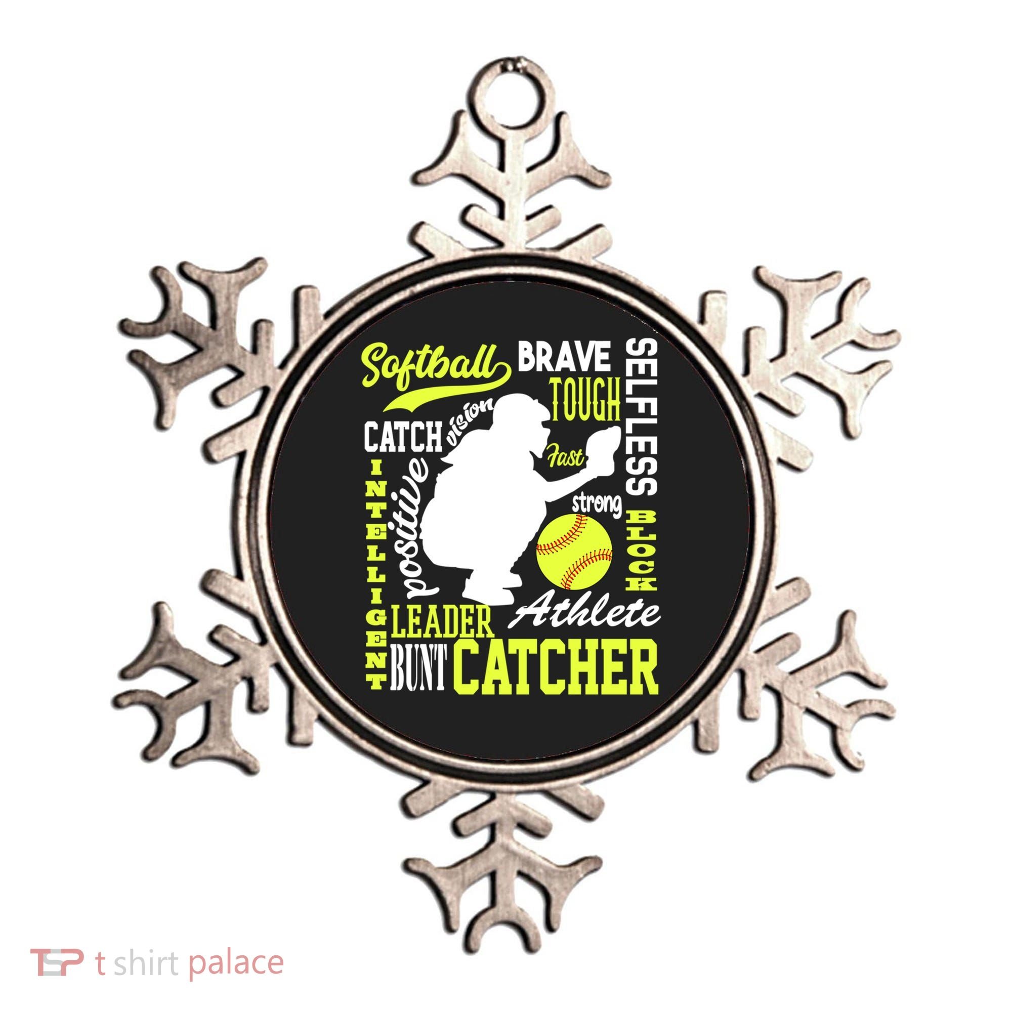 Girls Softball Catcher Great Traits Of A Catcher Funny Gift Ornament