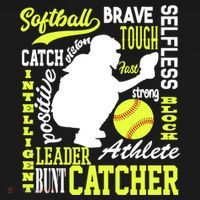 Girls Softball Catcher Great Traits Of A Catcher Funny Gift Ornament thumb 1