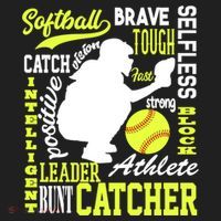 Girls Softball Catcher Great Traits Of A Catcher Funny Gift Golf Towel thumb 3