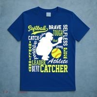 Girls Softball Catcher Great Traits Of A Catcher Funny Gift T-Shirt thumb 5