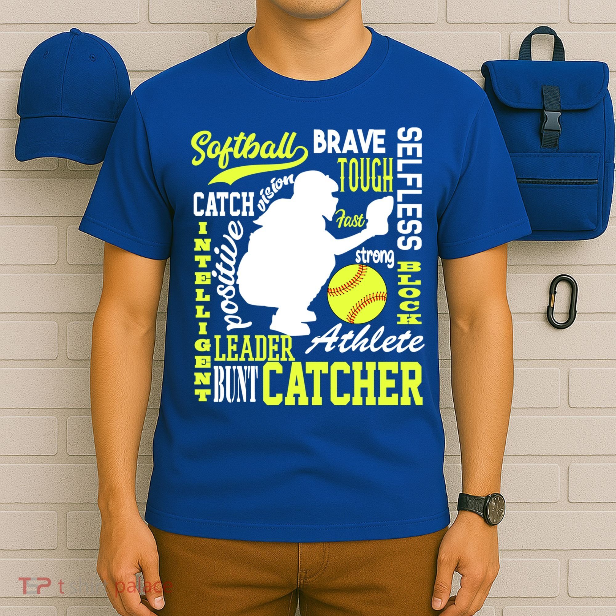 Girls Softball Catcher Great Traits Of A Catcher Funny Gift T-Shirt
