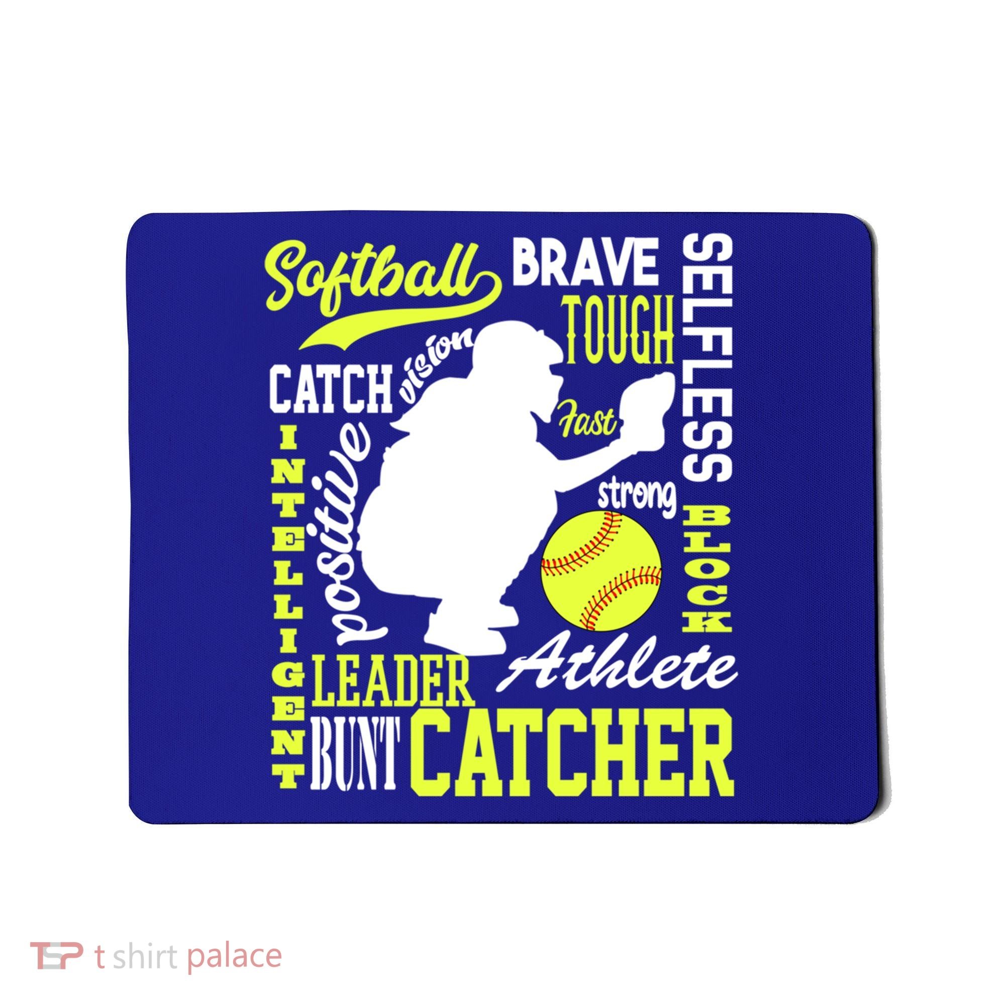 Girls Softball Catcher Great Traits Of A Catcher Funny Gift Mousepad