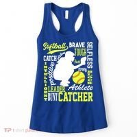 Girls Softball Catcher Great Traits Of A Catcher Funny Gift Women's Tank Top thumb 0