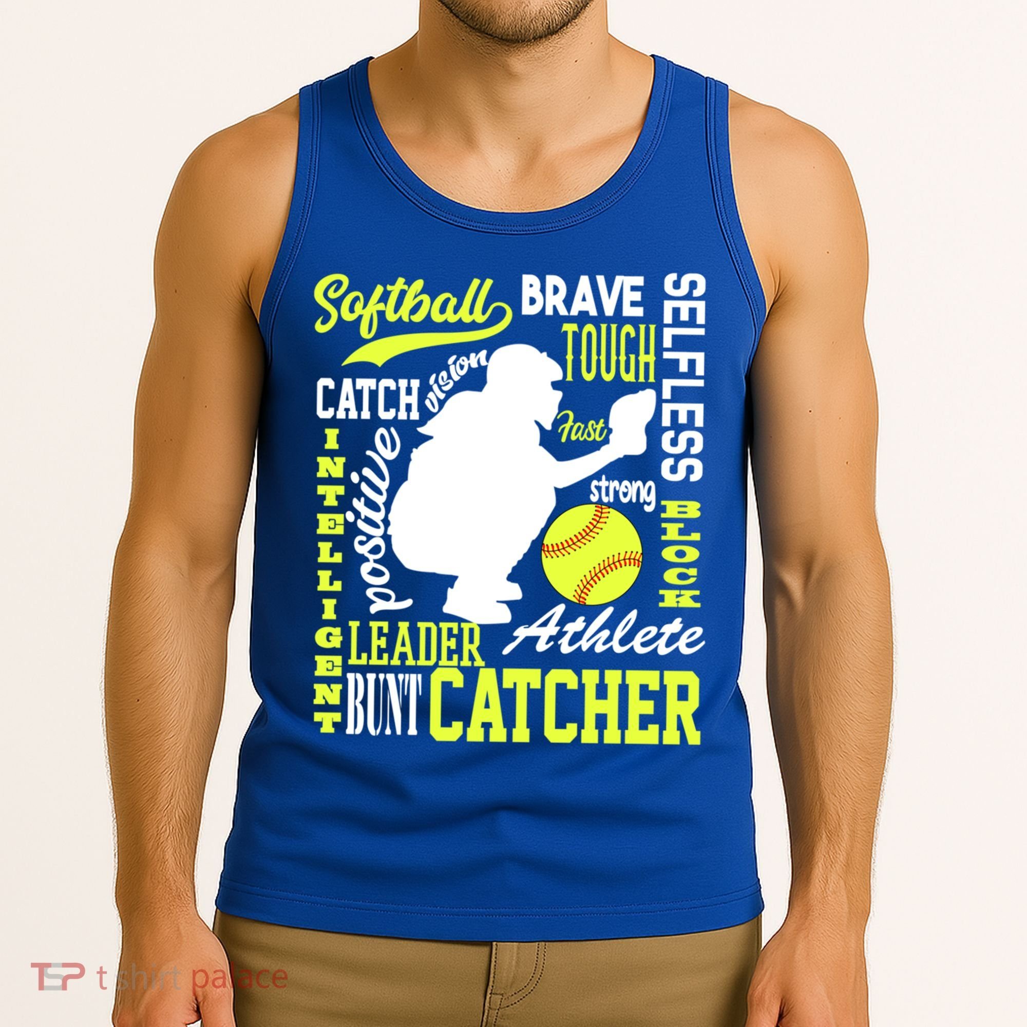 Girls Softball Catcher Great Traits Of A Catcher Funny Gift Tank Top