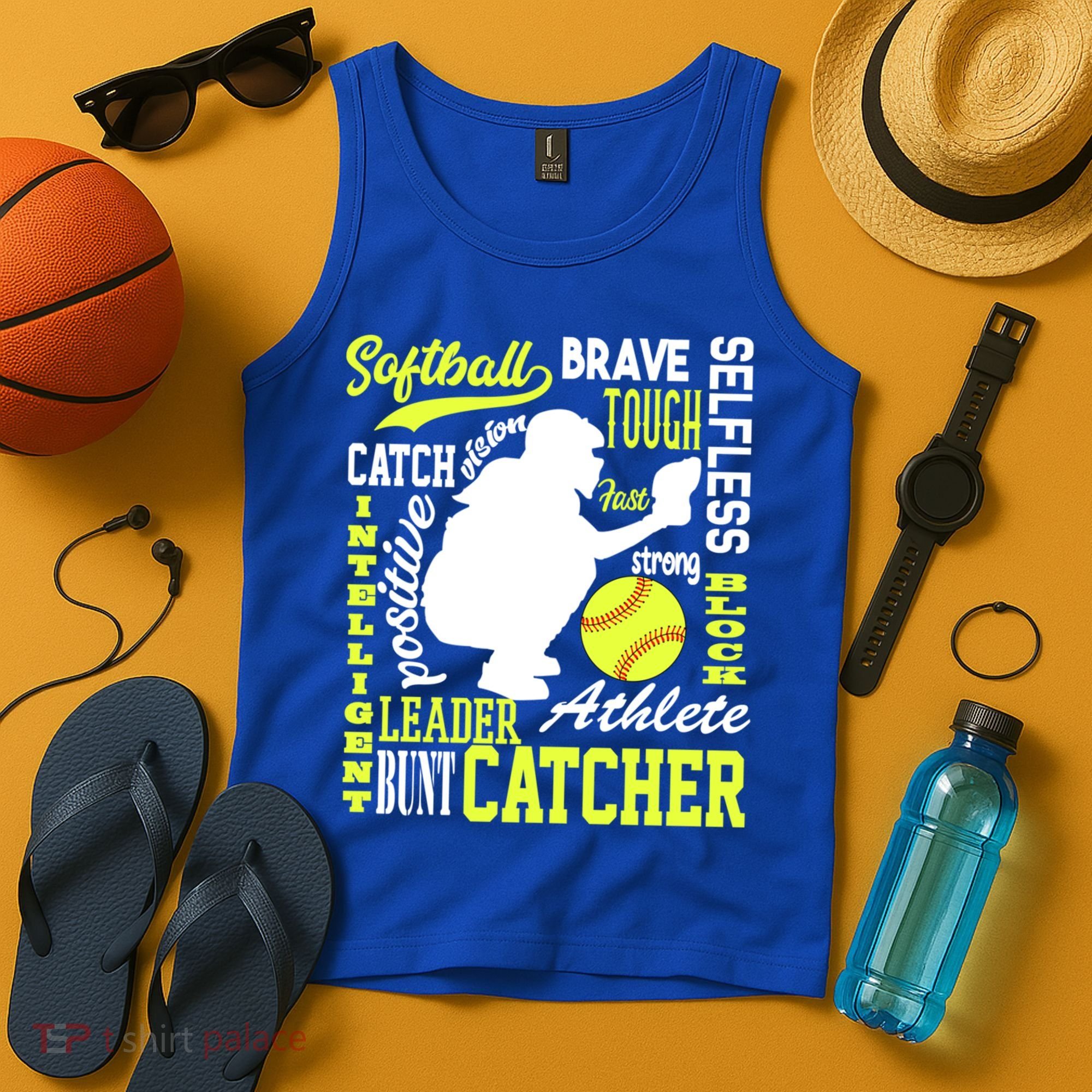 Girls Softball Catcher Great Traits Of A Catcher Funny Gift Tank Top