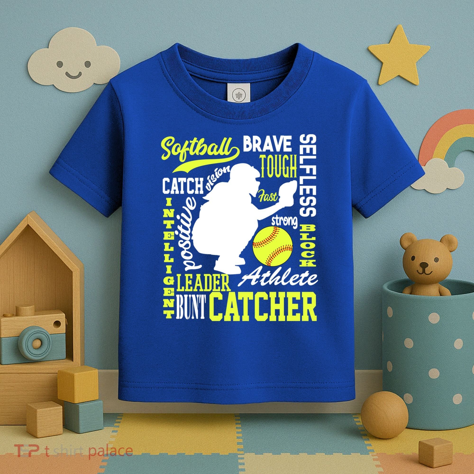 Girls Softball Catcher Great Traits Of A Catcher Funny Gift Toddler T-Shirt